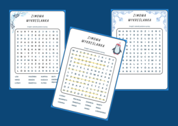 ZIMOWA WYKREŚLANKA - zima - 3 wersje - ćwiczenia redakcyjne, ortograficzne