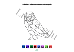 Halloween Kolorowanka Matematyczna TABLICZKA MNOŻENIA: Kolorowanie według wyników mnożenia przez 9 dla dzieci 7-11 lat