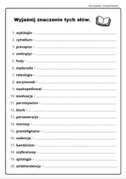 Ćwiczenia słownikowe – rzadkie słowa cz. 2
