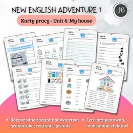 New English Adventure 1 – Unit 6: My house – Karty pracy dla klasy 1
