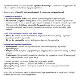 "Speaking Maturalny, część 1"