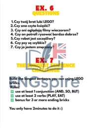 LEGO Grammar Fun – Present Simple, to be i can w formie gry