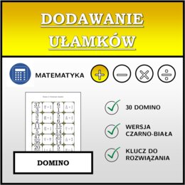 Domino - Dodawanie ułamków | matematyka