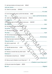 E8 Transformacje zdań ze słowem kluczem