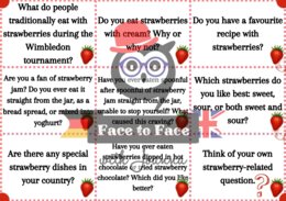 Karty do dyskusji i 3 Gry „Truskawkowe pytania“ – gra językowa na lato na ostatnie zajęcia A1+–B2