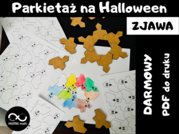 DARMOWY Projekt Math & Art na Halloween: Parkietaż z duszków. Tesselacja. Matematyka na Halloween.