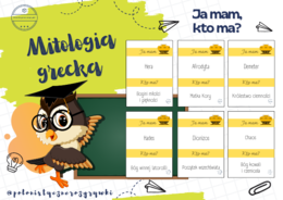 Mitologia grecka. Bogowie. Mity. Ja mam, kto ma? Gra dydaktyczna