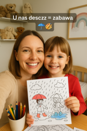 Kolorowanka „Deszczowe miasto”