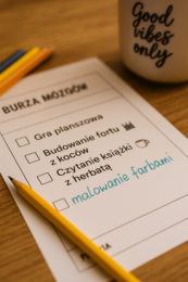 Karta pracy: "Co można robić w deszczowy dzień?"