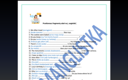 Tłumaczenie fragmentów zdań - AŻ 60 przykładów do uzupełnienia+ KLUCZ- EGZAMIN ÓSMOKLASISTY