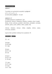 Kartkówka ortograficzna- pisownia rz i ż, klasa 4