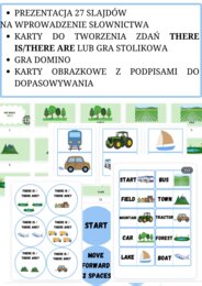 Gotowa lekcja do podręcznika New English Adventure 2 UNIT 7 - OUR WORLD, prezentacja, flashcards, gra doino, gra stolikowa, karty do ćwiczenia THERE IS / THERE ARE