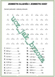 Jednostki długości i jednostki masy, kodowanie, klasa 6