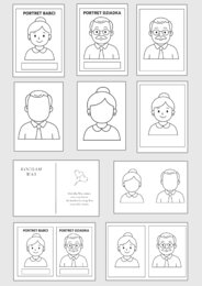 Kolorowanka i laurka DLA BABCI I DZIADKA - różne wersje