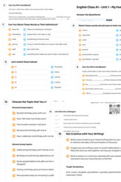 English Class A1 – Unit 1 – karta pracy – My Family (24/25) – nationalities, countries – Krzyżówka GRATIS
