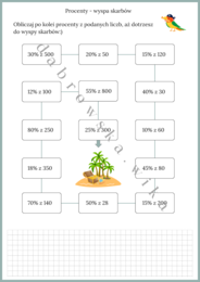 Procent z liczby - wyspa skarbów