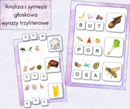 Analiza i synteza głoskowa wyrazy trzyliterowe