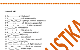 Zestaw 40 zwrotów sytuacyjnych- uzupełnianie luk- Egzamin ósmoklasisty/ matura podstawowa+klucz