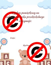 Dyplom na zakończenie roku przedszkolnego