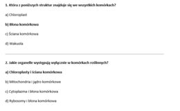 Test- Organizacja i chemizm życia