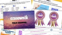 "Znawcy czasownika" - czasownik, stacje zadaniowe