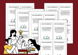 📚  KRÓTKA  WYPOWIEDŹ  ARGUMENTACYJNA (E8) - fiszki - egzamin - klasy 7-8 - powtórka - 88 szt.