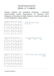 Zaszyfrowany labirynt - zabawy logopedyczne i nauka czytania