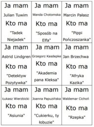 Gra "Ja mam ... kto ma...?" - autorzy i tytuły książek dla dzieci