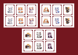 🖤🐱DZIEŃ KOTA – memory – 36 szt. – biblioteka – świetlica – przedszkole - Dzień Czarnego Kota