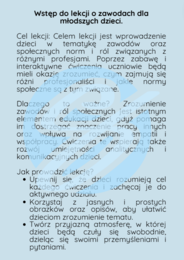 LEKCJA O ZAWODACH DLA MŁODSZYCH DZIECI TRENING UMIEJĘTNOŚCI SPOŁECZNYCH TUS
