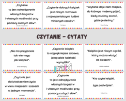 Czytanie, czytelnictwo, Światowy Dzień Książki - CYTATY - gazetka