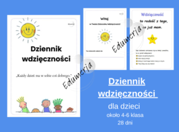„Dziennik wdzięczności dla uczniów 4-6” – 28 dni uważności, refleksji i radości z codzienności. klasy 4-6