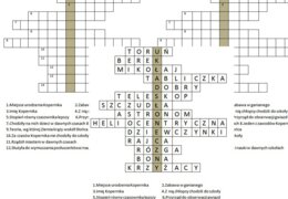 Logogryf dla klasy 3 szkoły podstawowej do lekcji o Mikołaju Koperniku