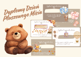 Bajkowe Dyplomy dla Prawdziwego Przyjaciela Misia. Dzień Pluszowego Misia.