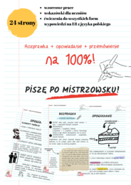 Pakiet (rozprawka, przemówienie, opowiadanie) Egzamin ósmoklasisty, język polski