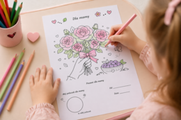 Kolorowanka „Bukiet dla mamy”