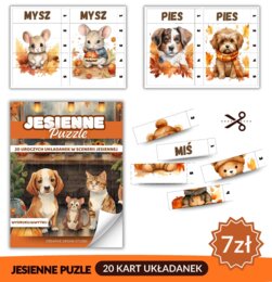 📚🍂 Puzzle w scenerii jesiennej dla najmłodszych🍂📚 20 mini układanek dla dzieci ❤️🍁