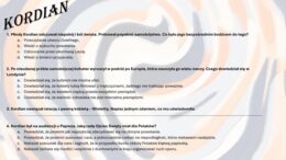 Test wprowadzający z lektury "Kordian"