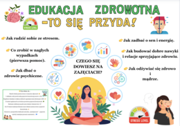 📘 Gazetka „Edukacja zdrowotna – to się przyda!”| Kolorowa i edukacyjna dekoracja do klasy lub korytarza| 55 stron A4| 1 duży plakat do umieszczenia w centralnej części gazetki