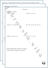 Równania - zestaw zadań