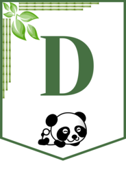 DZIEŃ PANDY – girlanda – napis – gazetka – wersja 1