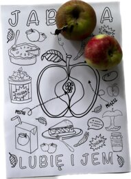 Dzień Jabłka - kolorowanka a4, Kolorowanka XL 9 części gratis