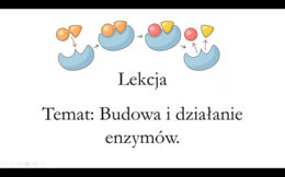 Klasa 1 (rozszerzenie) - Budowa i działanie enzymów - prezentacja