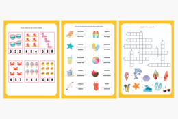 Summer Activity Pack – karty pracy na lato i wakacje | Język angielski | SP 1–3 (wykreślanka, krzyżówka, liczenie, słownictwo, labirynty, kodowanie, czytanie i więcej!)