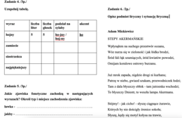 Diagnoza j. polski - klasa 8