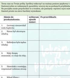 WSKOCZ NA WYŻSZY POZIOM. ĆWICZENIE DLA UCZNIÓW KLAS 7-8 pozwalające wzbogacać i doskonalić język wypowiedzi