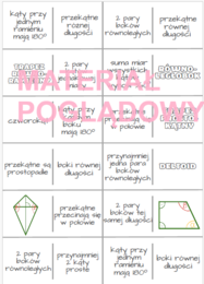 Domino - własności czworokątów kl.5,6,7,8