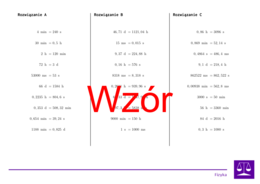 Konwersja jednostek czasu | matematyka | 26 kolumn