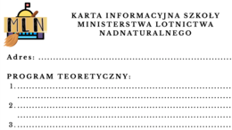 SZKOŁA LATANIA - karta informacyjna