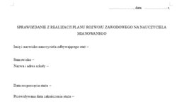 Sprawozdanie logopeda mianowanie